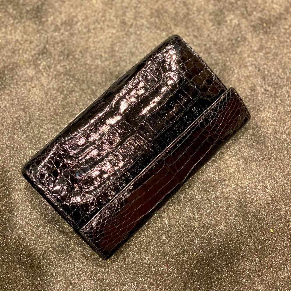 Nancy Gonzalez crocodile 🐊 clutch - thought bag was brown but it’s black